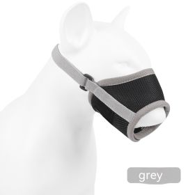 Breathable Mesh Dog Mouth Cover (Option: Gray-XL)