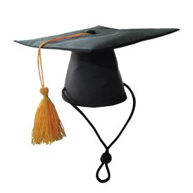 Dog Tassel Doctorial Hat Party Supplies Pet Hat (Option: Black Doctorial Hat-S)