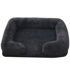 Doghouse Cathouse Plush Round Pet Bed (Option: M27 Dark Gray-M Contains Inner Sleeve)