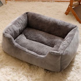 Warm Dog Doghouse Cathouse Cage Nest Large Dog Mat (Option: Light Gray Thick Warm-S Number)