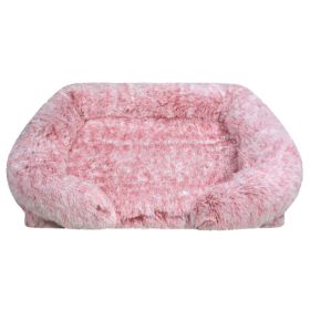 Removable And Washable Square Pet House Pet Bed (Option: Gradually Varied Pink-S 40x30x12cm)