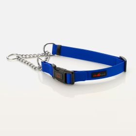 Collar - Play Martingale, 1" Wide - Large Adjustable - Fits neck - 18" to 22" (Color: Blue)