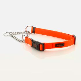 Collar - Play Martingale, 1" Wide - Large Adjustable - Fits neck - 18" to 22" (Color: Orange)