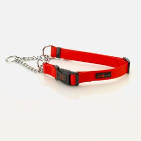 Collar - Play Martingale, 1" Wide - Large Adjustable - Fits neck - 18" to 22" (Color: Red)