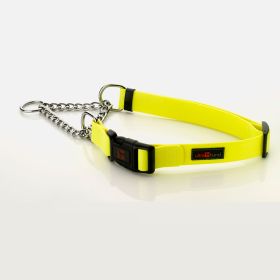 Collar - Play Martingale, 1" Wide - Large Adjustable - Fits neck - 18" to 22" (Color: Yellow)