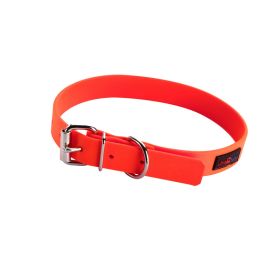 Collar - Play Regular Buckle, 1" Wide - Fits neck 16" to 20" (Color: Orange)