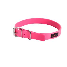 Collar - Play Regular Buckle, 1" Wide - Fits neck 16" to 20" (Color: Pink)