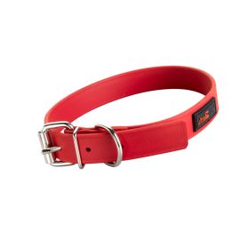 Collar - Play Regular Buckle, 1" Wide - Fits neck 18" to 22" (Color: Red)