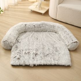 Pet Dog Plush Winter Warm Sofa Cushion (Option: Round Detachable Coffee-L)