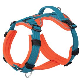 Breathable Reflective Explosion-proof Vest Dog Harness (Option: Orange Blue-L)